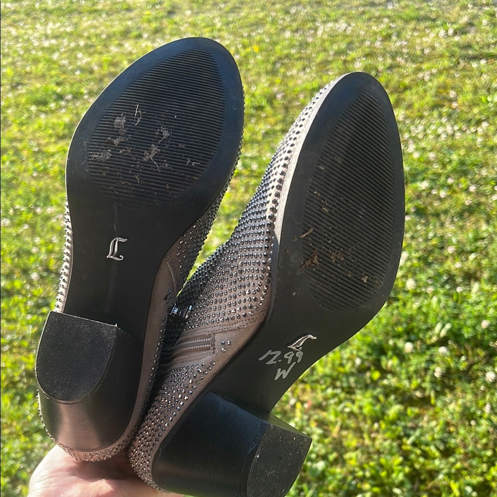 Juicy Couture Silver Black Ankle Booties - Picture 2 of 8